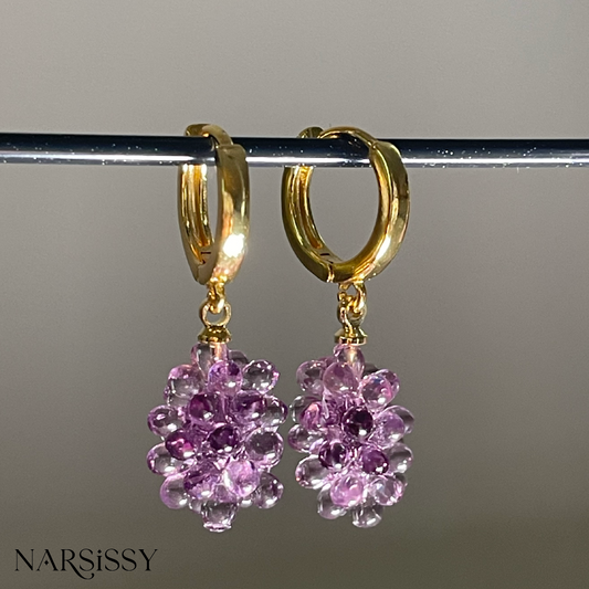 Grape Gold-Plated Hoops